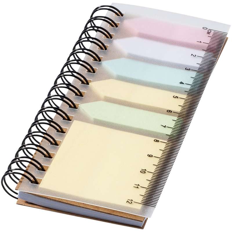 Spiral notepad with colorful self-adhesive memos Spinner - Bullet - Sticky note at wholesale prices