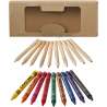 Kit de crayons et crayons gras colorés 19 pièces Lucky - Bullet - Crayon de couleur à prix grossiste