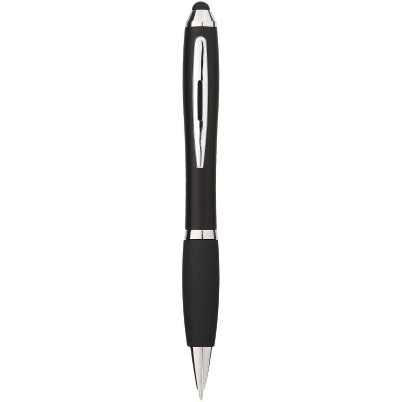 Nash colored stylus pen with black grip - Bullet - 2 in 1 pen at wholesale prices