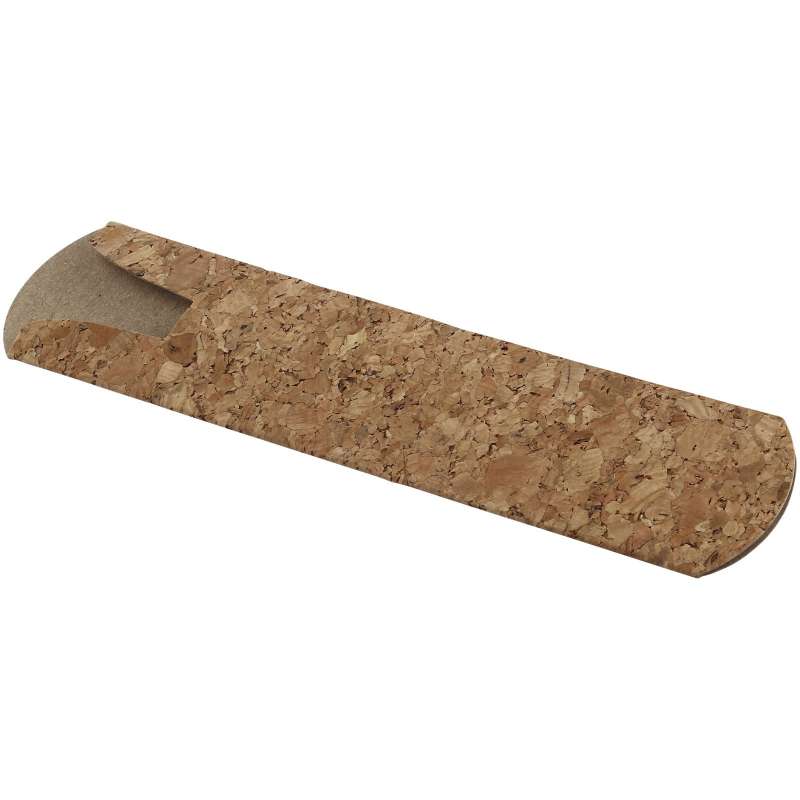 Temara cork and paper pen pouch - Bullet - Pen case at wholesale prices