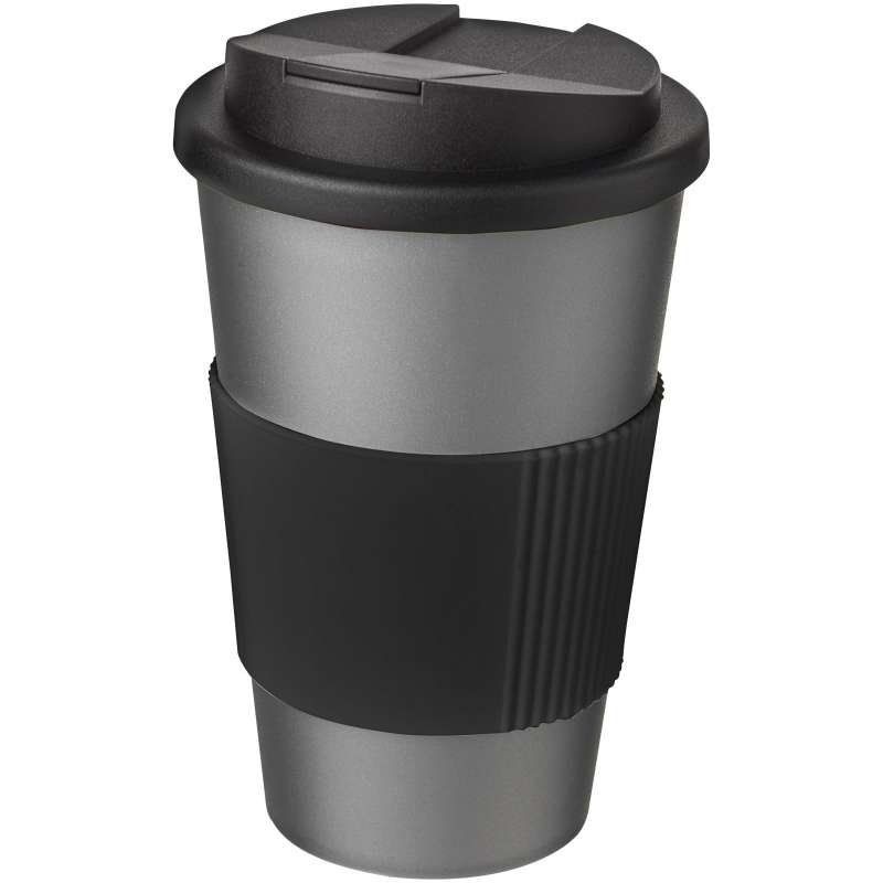 Americano insulated tumbler 350ml with non-slip headband and leak-proof lid - Americano - Cup at wholesale prices