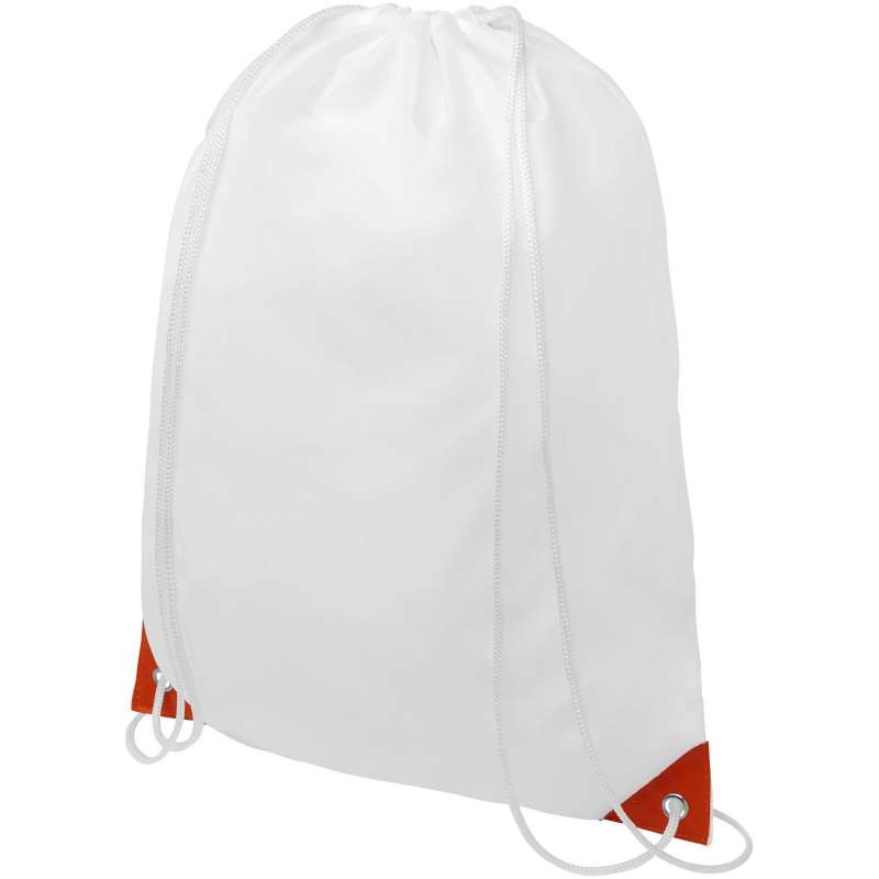 Oriole backpack with drawstring and colored corners - Bullet - lightweight drawstring backpack at wholesale prices