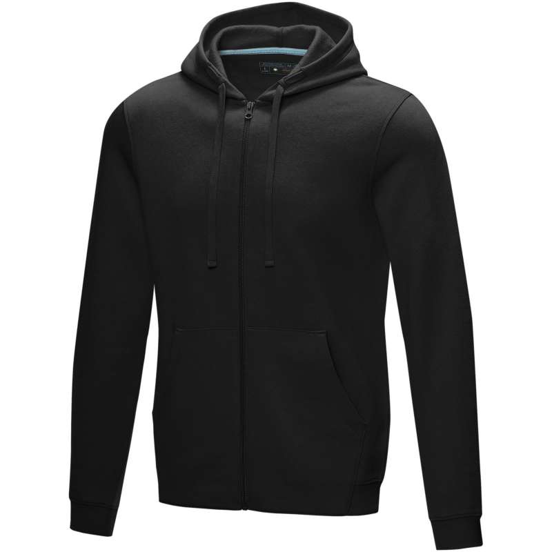 Ruby organic GOTS and recycled GRS men's full-zip hoodie - Elevate NXT - Recyclable accessory at wholesale prices