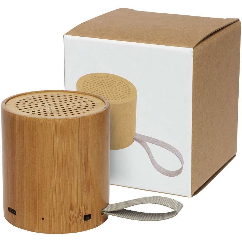 Haut-parleur Bluetooth Lako en bambou - Avenue - Article de papeterie à prix de gros