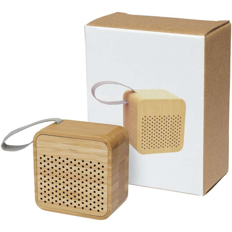Haut-parleur Bluetooth Arcana en bambou - Avenue - Article de papeterie à prix grossiste