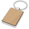 Mauro rectangular key ring in beech wood - Avenue - Recyclable accessory at wholesale prices