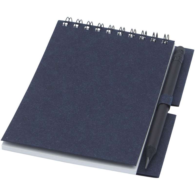 Luciano Eco spiral notebook with pencil, small - Bullet - Recyclable accessory at wholesale prices