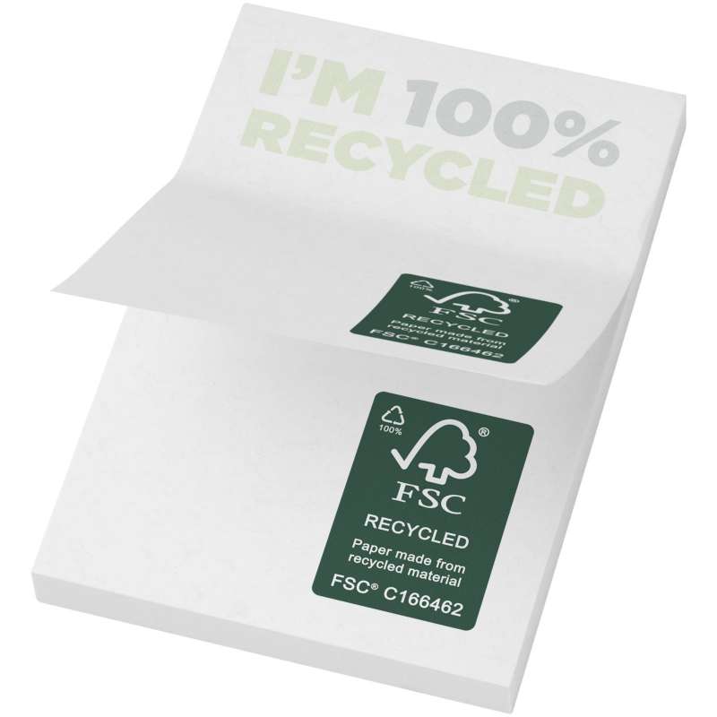 Notes autocollantes recyclées 50 x 75 mm Sticky-Mate - Sticky-Mate - Article de papeterie à prix de gros