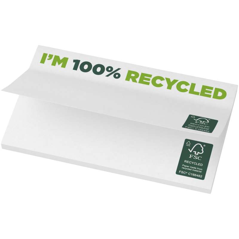 Notes autocollantes recyclées 127 x 75 mm Sticky-Mate - Sticky-Mate - Article de papeterie à prix grossiste