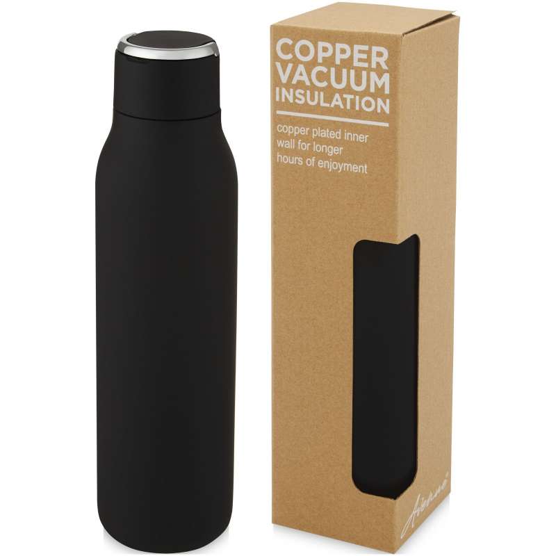 Marka 600 ml insulated bottle with copper coating and metal buckle - Recyclable accessory at wholesale prices