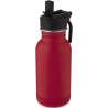 Lina 400 ml inox sports bottle with straw and buckle - Recyclable accessory at wholesale prices
