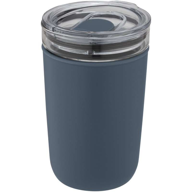 Gobelet en verre Bello de 420 ml avec paroi extérieure en plastique recyclé - Accessoire recyclable à prix de gros