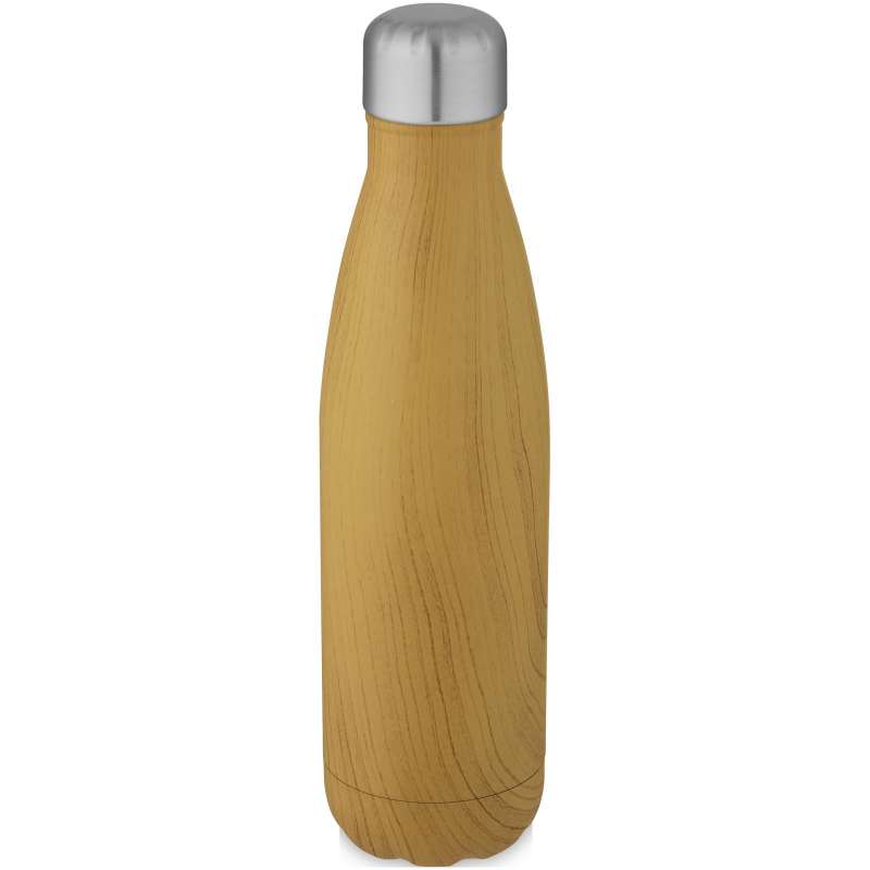 Cove 500 ml inox imitation wood insulated bottle - Recyclable accessory at wholesale prices