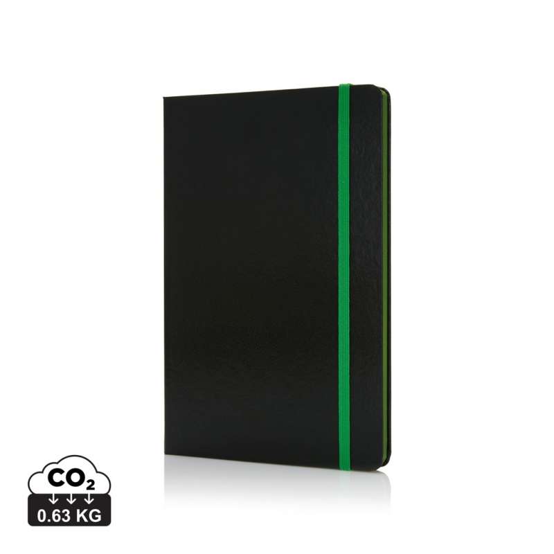 A5 notebook with hard cover and colored border - Notepad at wholesale prices