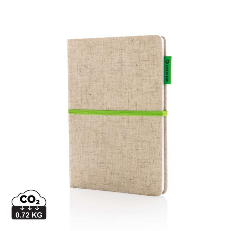 A5 notebook with jute cover - Notepad at wholesale prices