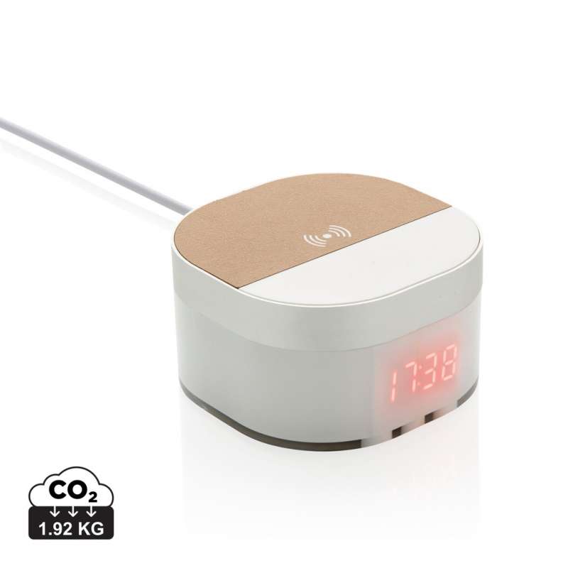 Chargeur à induction 5 Watts avec horloge numérique Aria - Accessoires de téléphone à prix grossiste