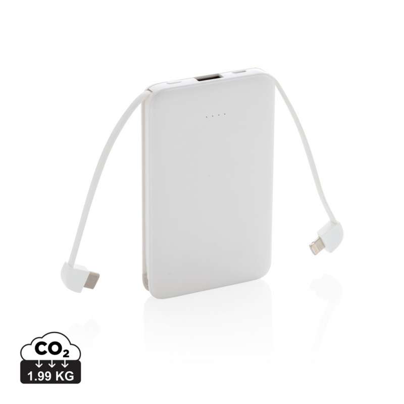 5000 mAh back-up battery with integrated cables - Phone accessories at wholesale prices