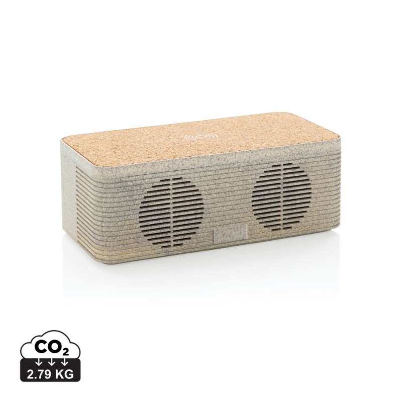 5 Watts speaker with straw fiber induction charger - Phone accessories at wholesale prices