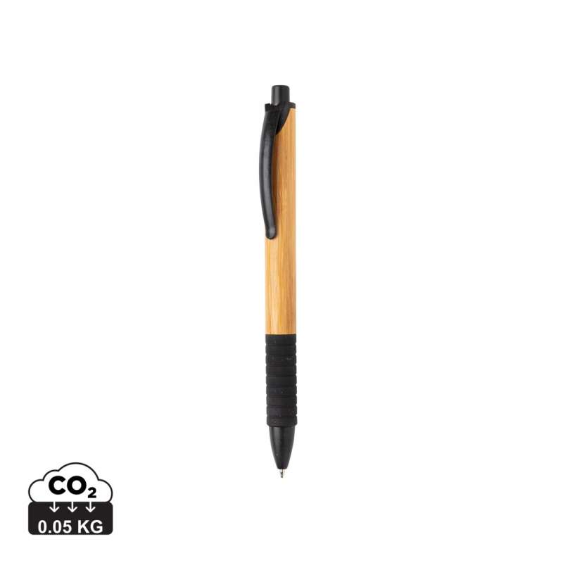 Bamboo and straw fiber pen - Ballpoint pen at wholesale prices
