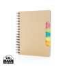 A5 Kraft notebook with self-adhesive notes - Notepad at wholesale prices