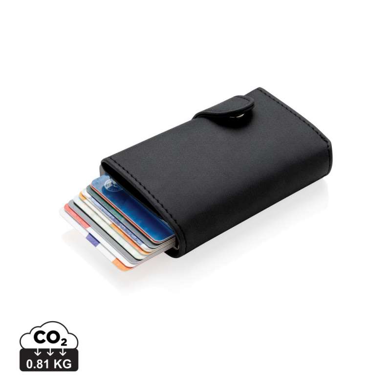Porte-cartes anti RFID en aluminium et PU - Porte-cartes de crédit à prix grossiste
