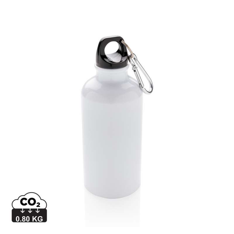 Aluminium sports bottle with carabiner - Gourd at wholesale prices