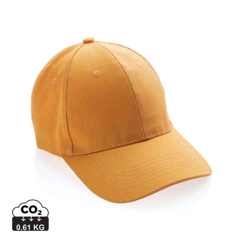 6-panel cap in recycled coton 280gr IMPACT - Recyclable accessory at wholesale prices
