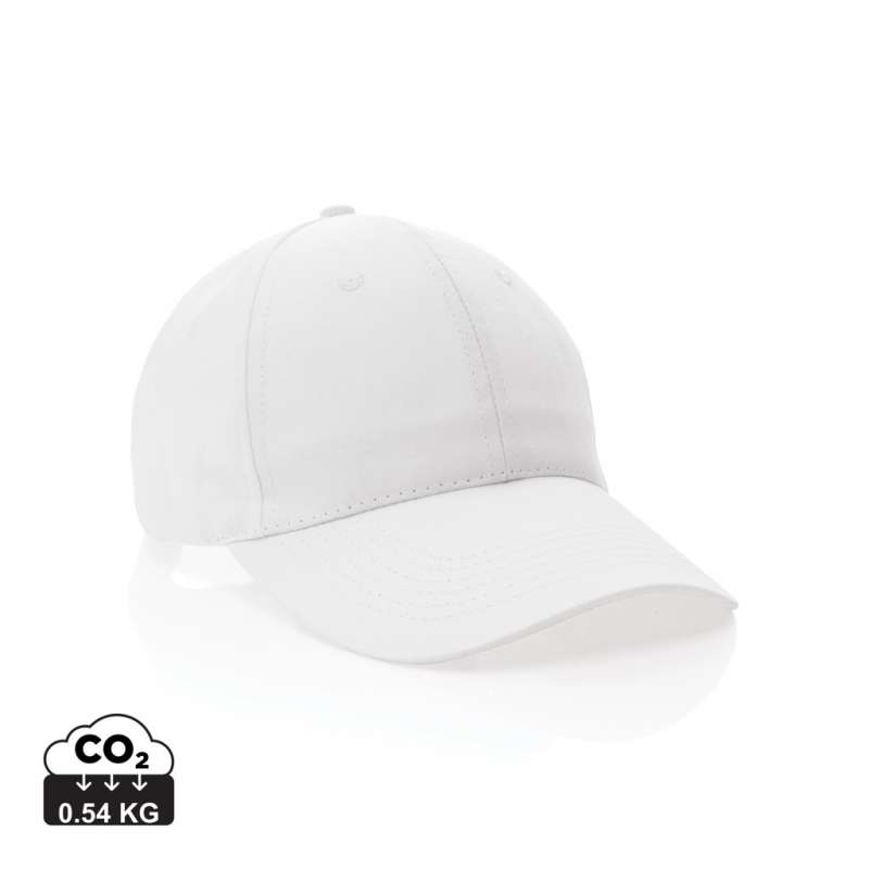 6-panel cap in recycled coton 190gr IMPACT - Recyclable accessory at wholesale prices
