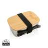 Steel Lunch Box with bambou lid and spoon - Bento at wholesale prices