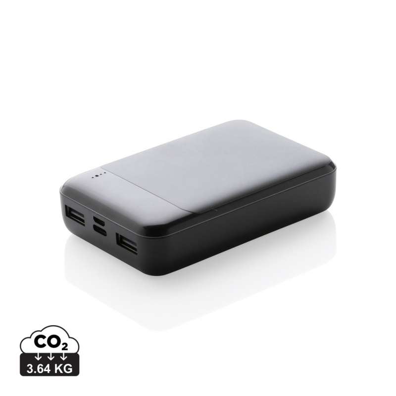 10,000 mAh back-up battery in RCS recycled plastique - Recyclable accessory at wholesale prices