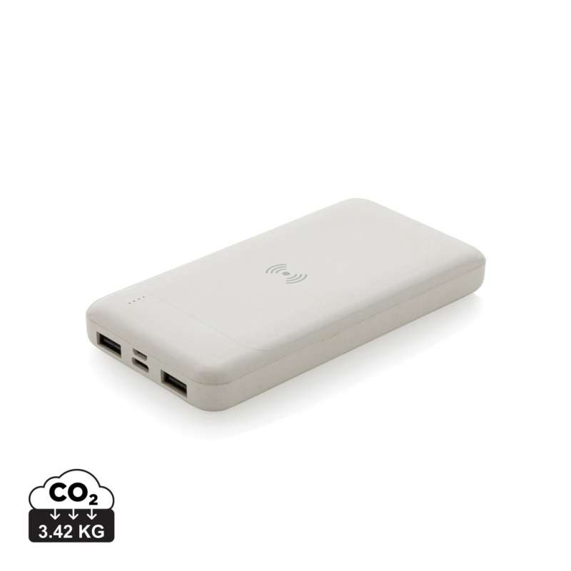 Powerbank 8000 mAh with recycled plastique induction RCS - Recyclable accessory at wholesale prices