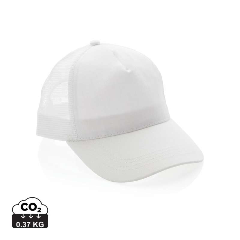 Impact AWARE 5-panel recycled coton trucker cap - Recyclable accessory at wholesale prices