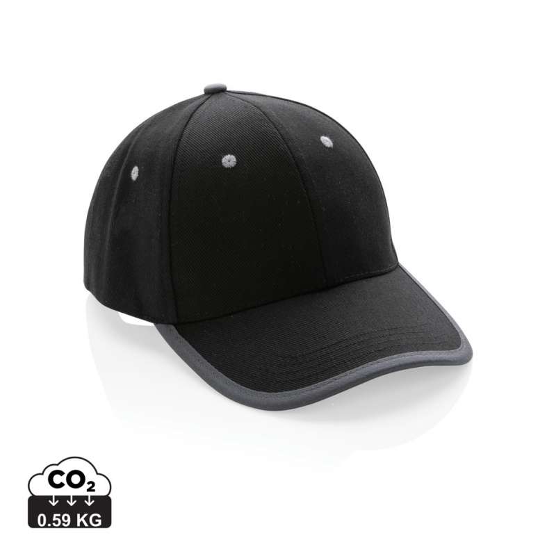 Contrast cap 6 panels recycled coton Impact AWARE - Recyclable accessory at wholesale prices