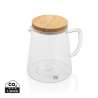 Ukiyo 1.2L glass water carafe with bambou lid - Wooden product at wholesale prices