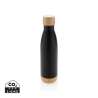 Isothermal steel bottle with bambou finish - Isothermal bottle at wholesale prices