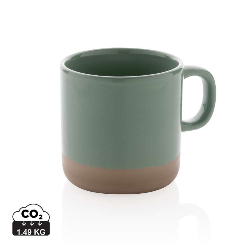 Glazed ceramic mug - metal mug at wholesale prices