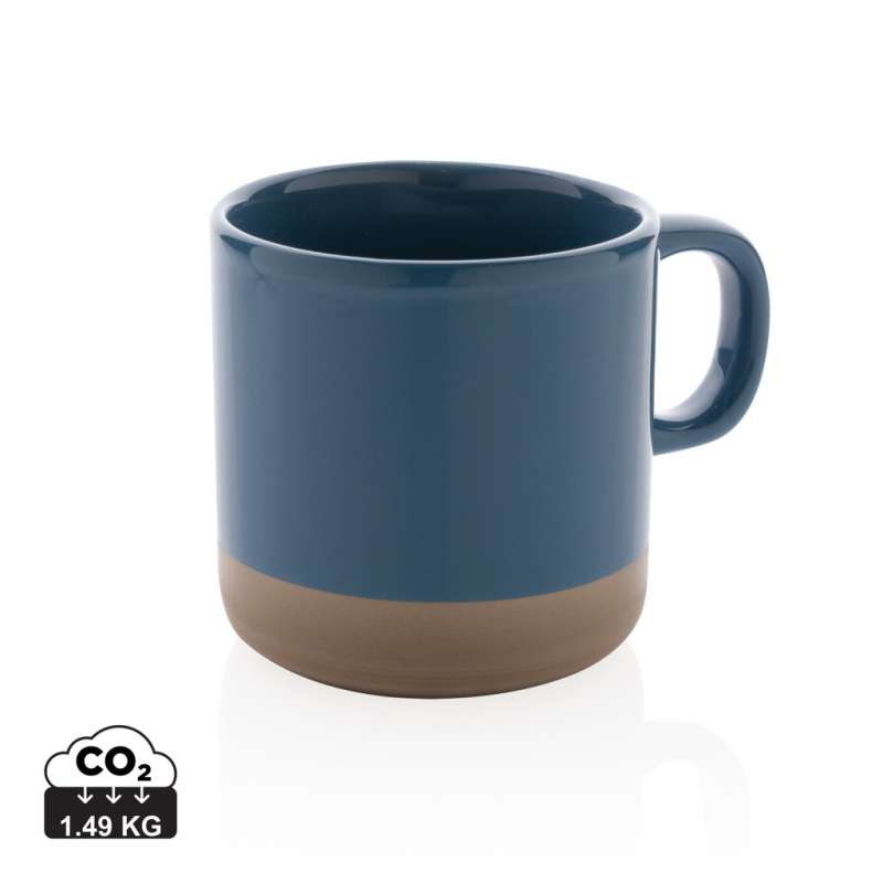 Glazed ceramic mug - metal mug at wholesale prices