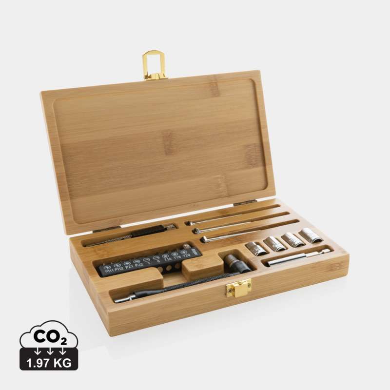 21-piece bambou tool set Carvine - Toolbox at wholesale prices