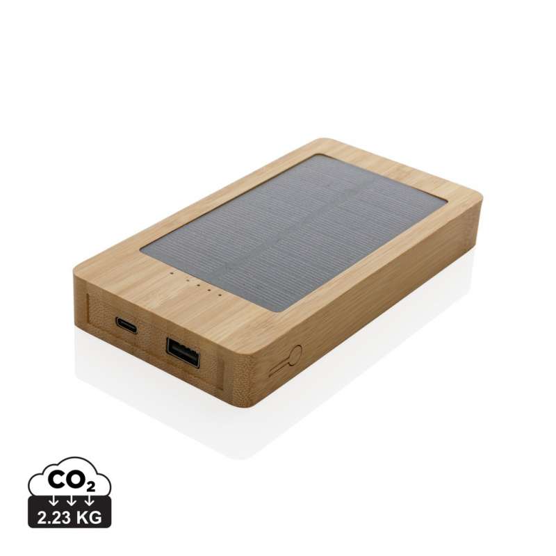 Sunwick 10.000mAh bambou solar backup battery - Solar energy product at wholesale prices