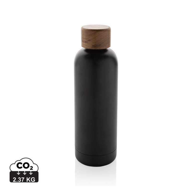 RCS Wood-certified recycled inox iso-bottle - Recyclable accessory at wholesale prices