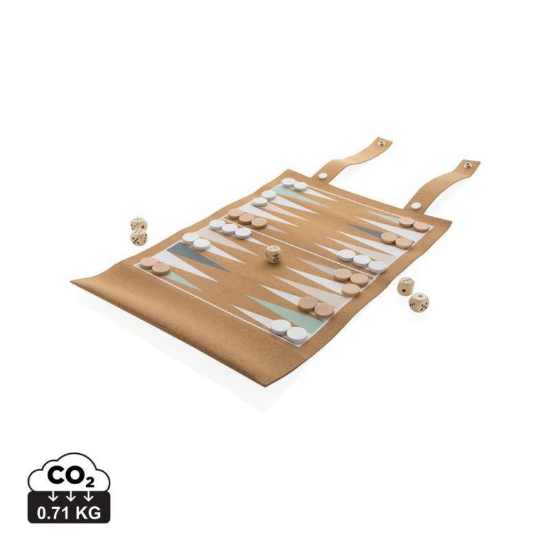 Cork backgammon and checkers game - Board game at wholesale prices Cork backgammon and checkers game - Board game at wholesale prices