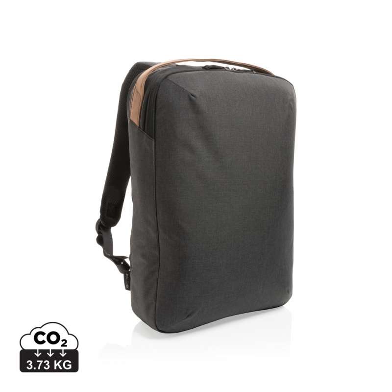 Two tone deluxe computer backpack Impact AWARE 300 deniers - Recyclable accessory at wholesale prices