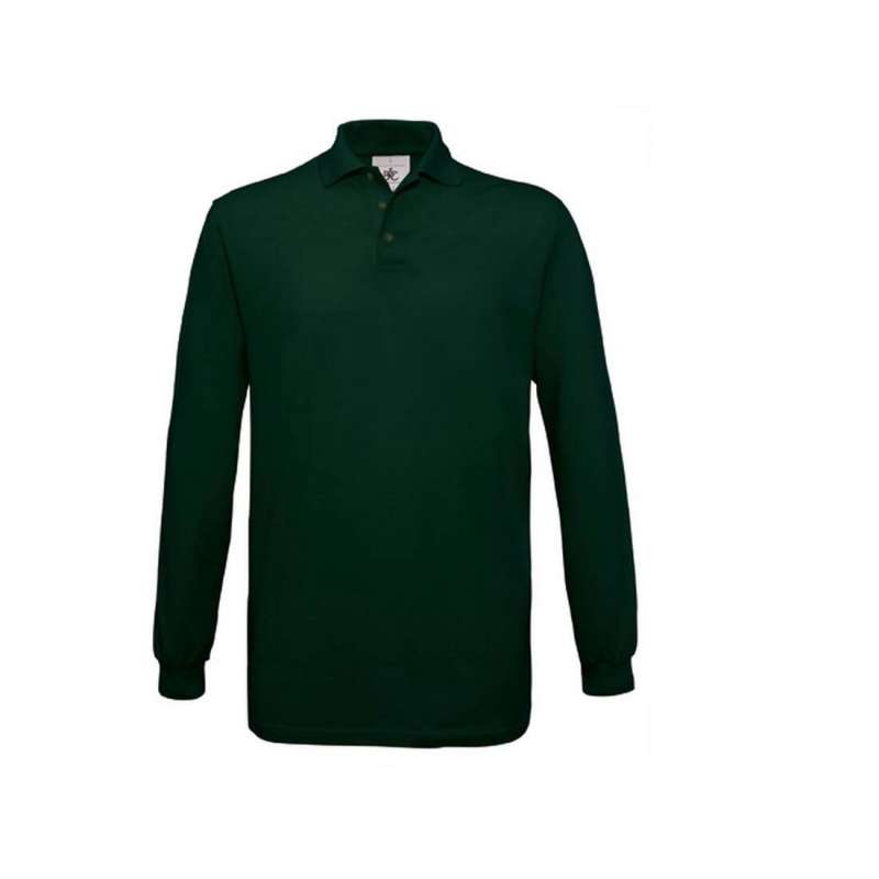 Polo coton 180 manches longues - SAFRAN LSL - Men's polo shirt at wholesale prices