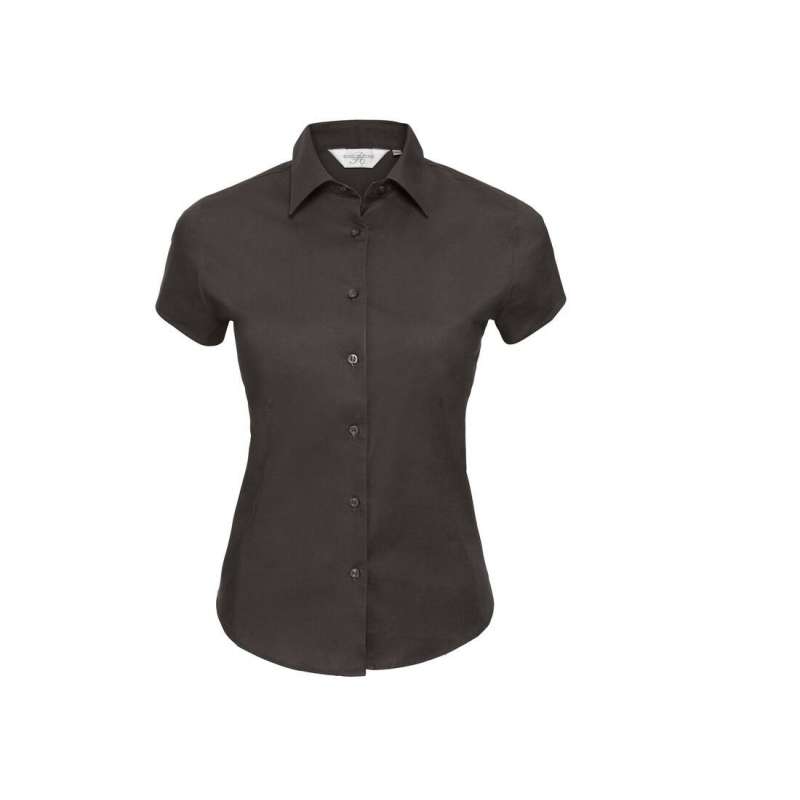 Ladies' short sleeve fitted stretch shirt - Women's shirt at wholesale prices