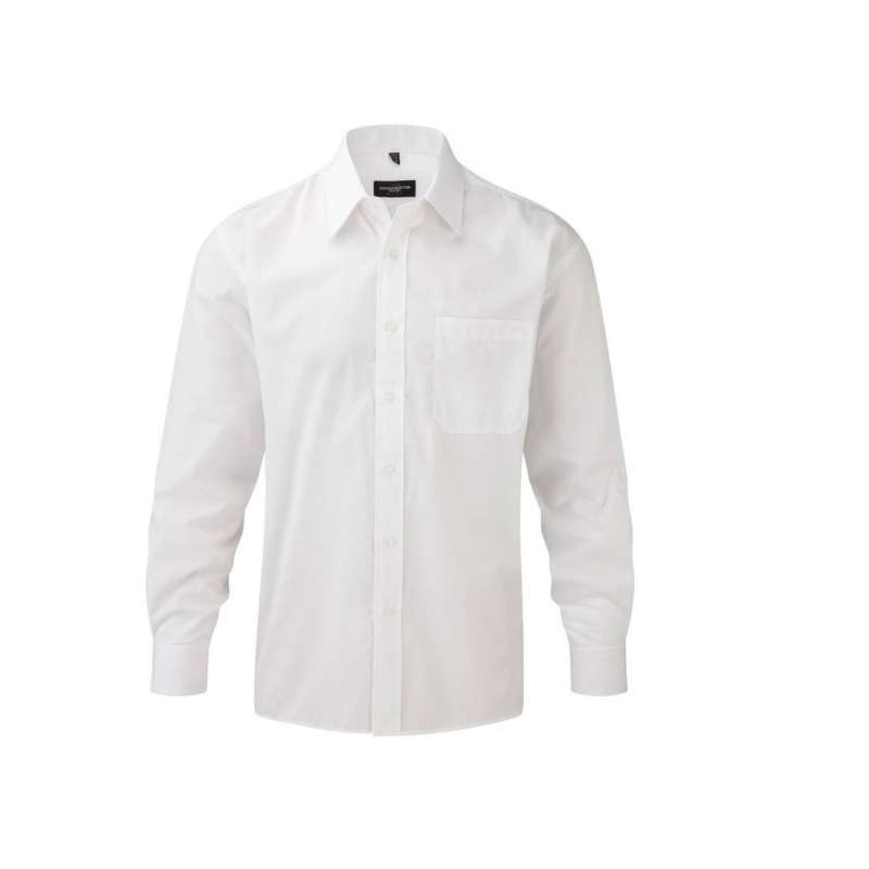 Men's long sleeve classic polycoton poplin shirt - Chemise homme à prix grossiste