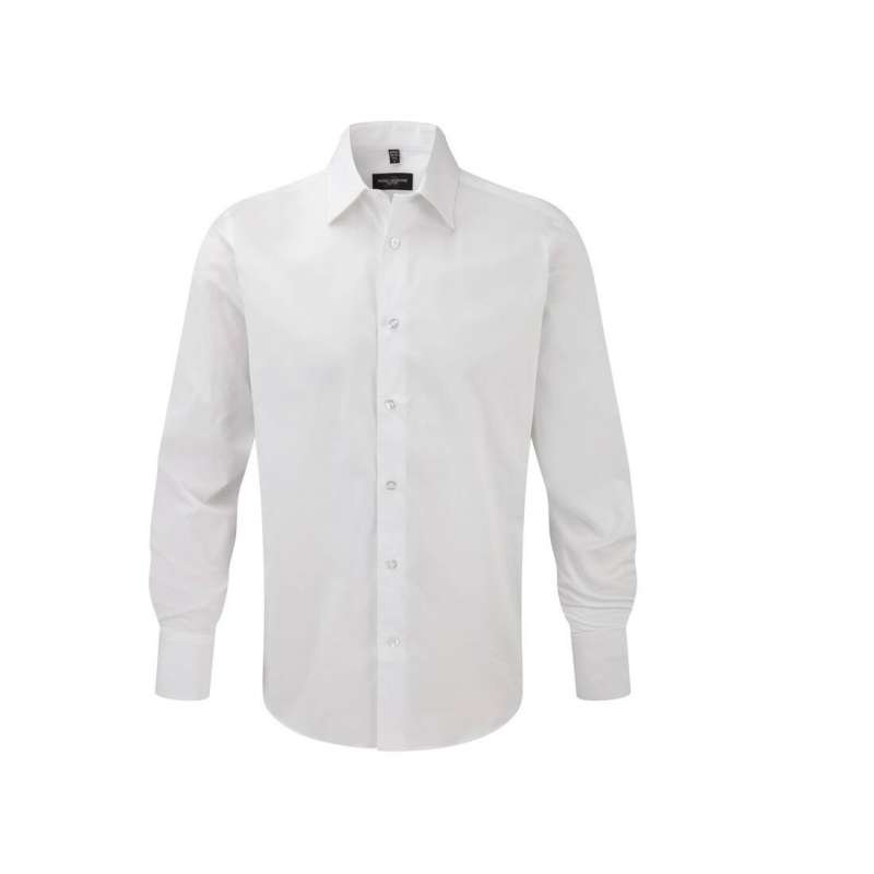 Men's long sleeve fitted stretch shirt - Chemise homme à prix grossiste