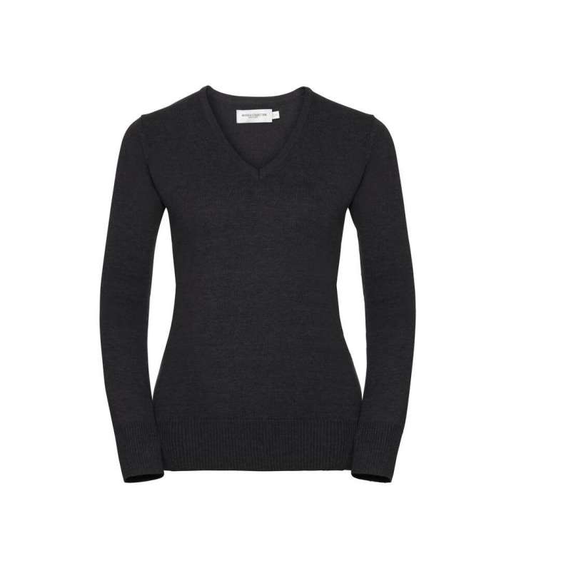 Ladies' v-neck knitted pullover - Woman sweater at wholesale prices