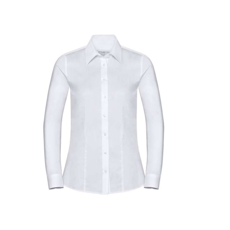 Ladies' long sleeve tailored herringbone shirt - Women's shirt at wholesale prices