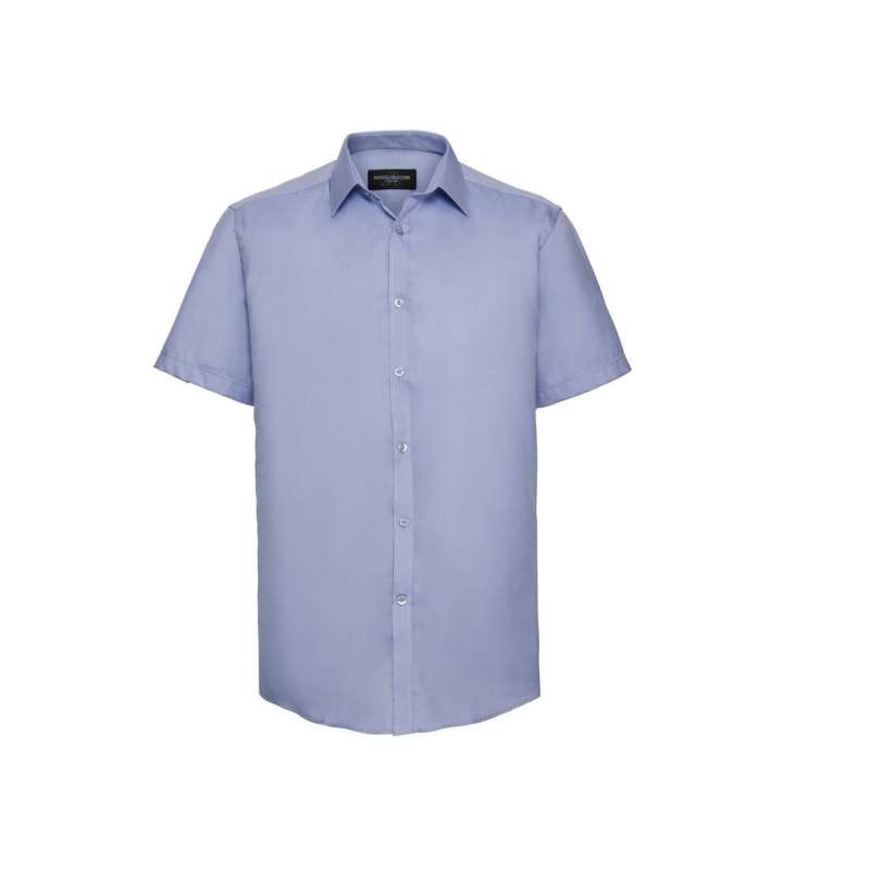 Men's short sleeve tailored herringbone shirt - Men's shirt at wholesale prices