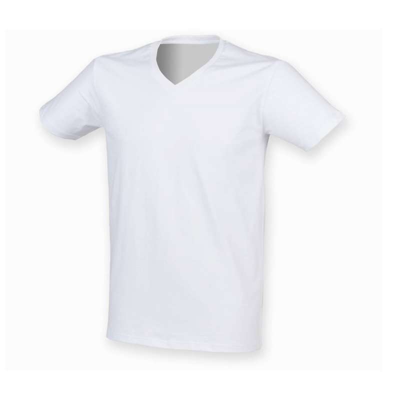 Men's v-neck stretch tee-shirt - Office supplies at wholesale prices